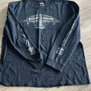 Harley-Davidson Black Graphic Long Sleeve Tee